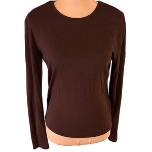 Honors Women's Brown Long Sleeve Top Size S